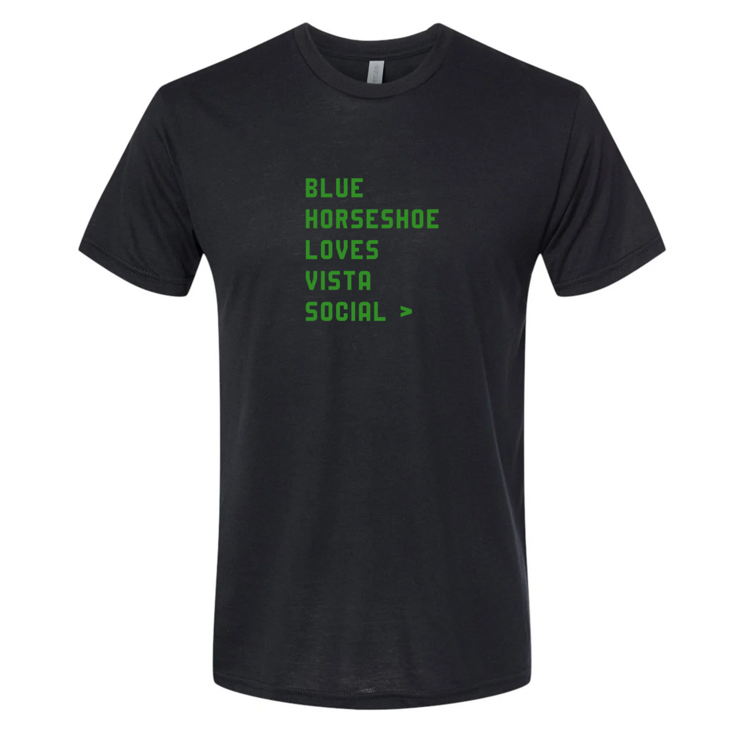 Blue Horseshoe Loves Vista Social t-shirt